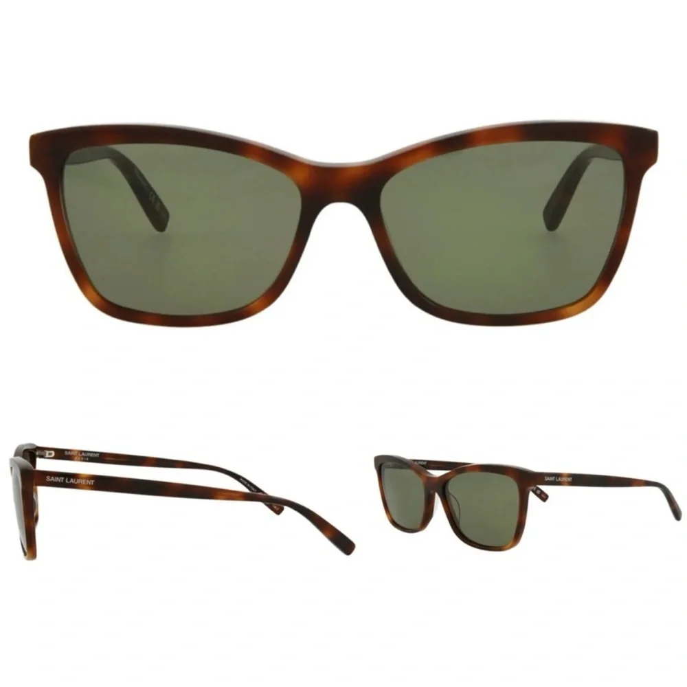 NWT Saint Laurent | Cat Eye Havana Havana Green Lens Tortoise Shell Sunglasses